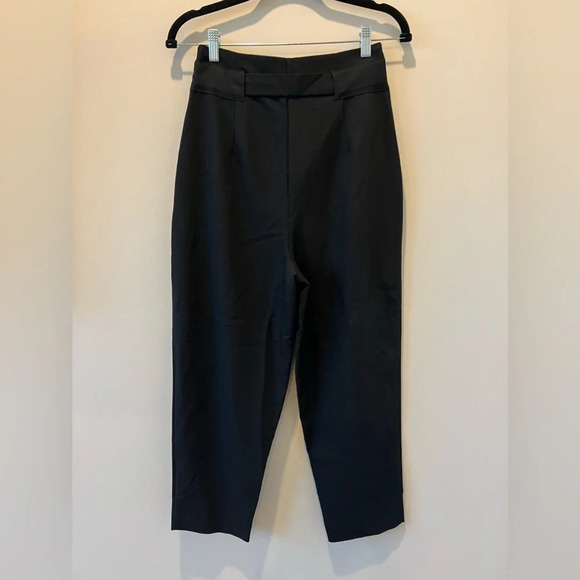 ASOS DESIGN tailored tie waist tapered ankle grazer work pants career trousers - Picture 7 of 10